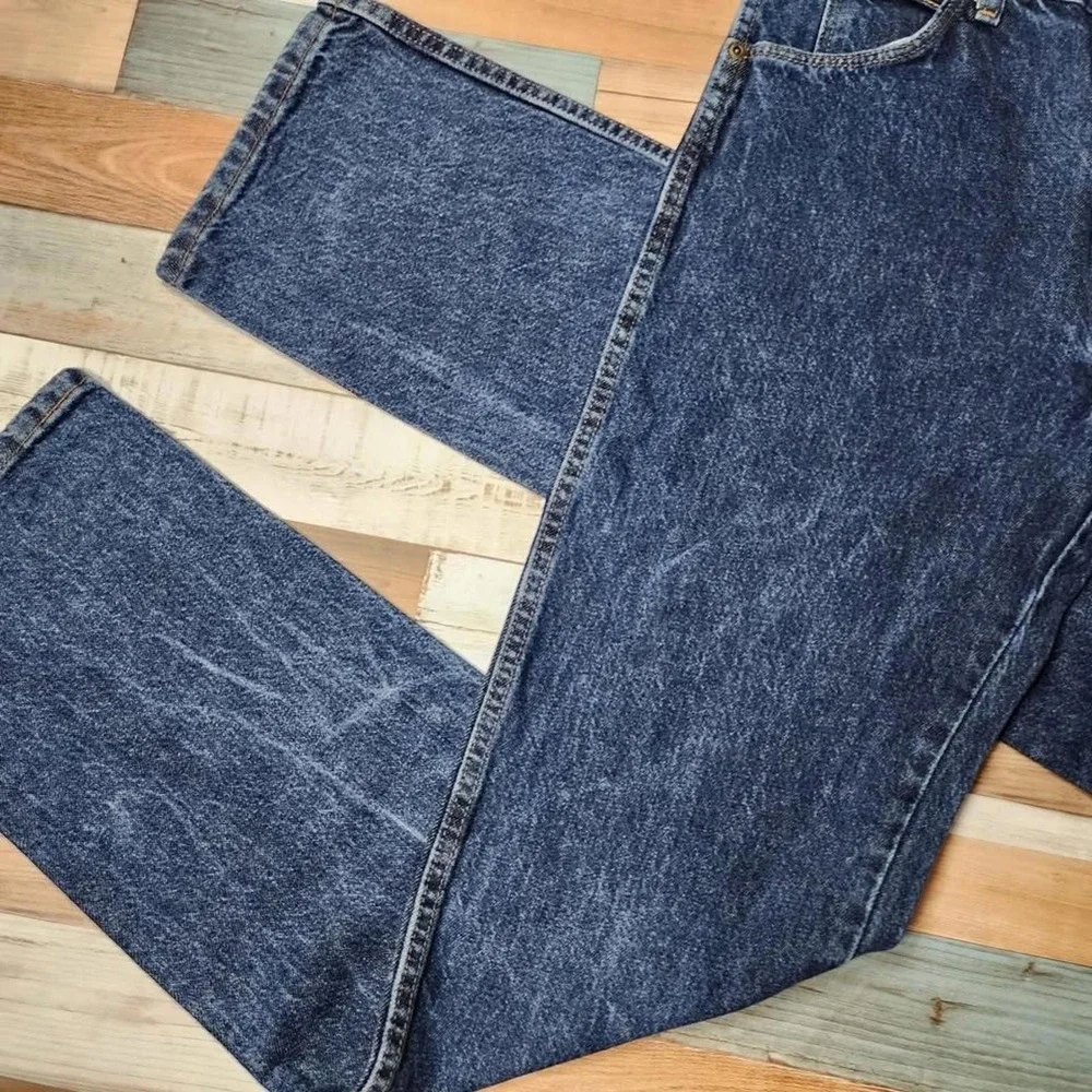 Wrangler Vintage Mens Straight‎ Leg Jeans Dark Wash Blue 96501MR 32x34 (30x34)